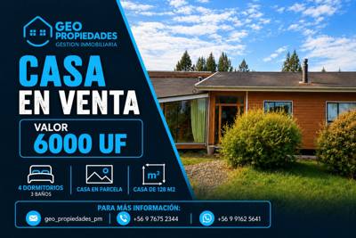VENDEMOS CASA EN PARCELA SECTOR EL TEPUAL