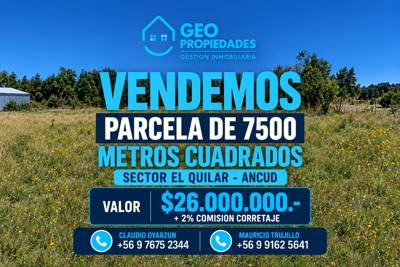 VENDEMOS PARCELA SECTOR EL QUILAN ANCUD