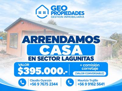 ARRENDAMOS CASA NUEVA EN SECTOR LAGUNITAS