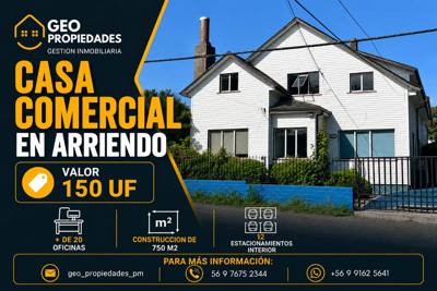 SE ARRIENDA CASA COMERCIAL EN CENTRICA UBICACION