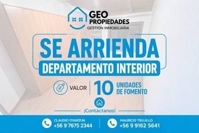 ARRENDAMOS DEPARTAMENTO DE 2 DORMITORIOS SECTOR ANTIHUAL