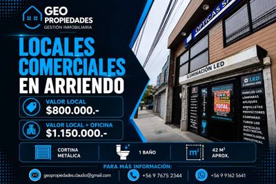 SE ARRIENDA LOCAL COMERCIAL CON OFICINA