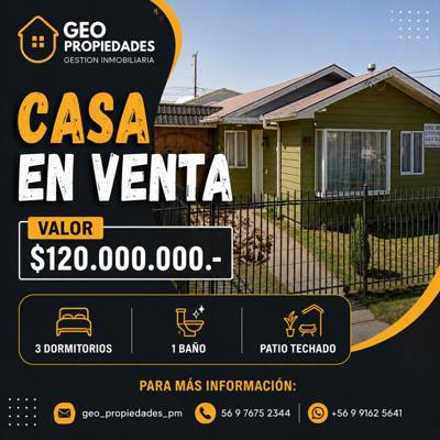 VENDEMOS CASA EN SECTOR DE CRECIENTE PLUSVALIA